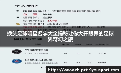 换头足球明星名字大全揭秘让你大开眼界的足球界奇幻之旅